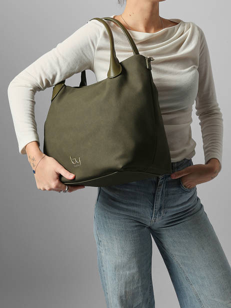 Shoulder Bag Daisy Suede By byblos Green daisy suede BS66B01S other view 1