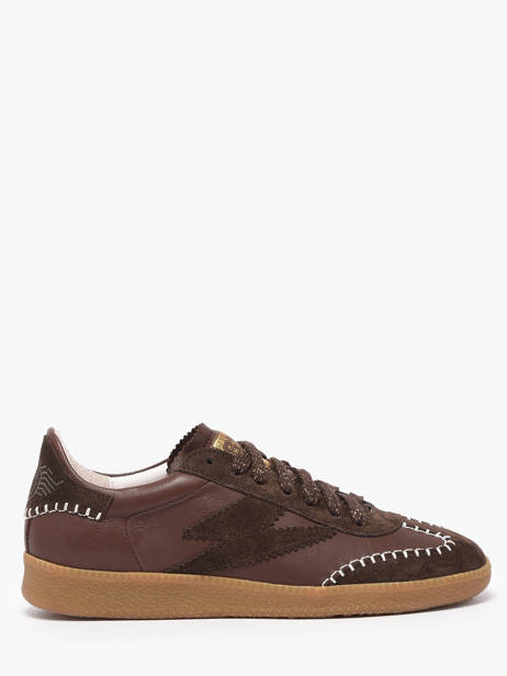 Sneakers In Leather Semerdjian Brown women ZADIK