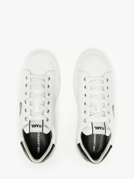 Sneakers Kapri Kite In Leather Karl lagerfeld White women KL64525 other view 3