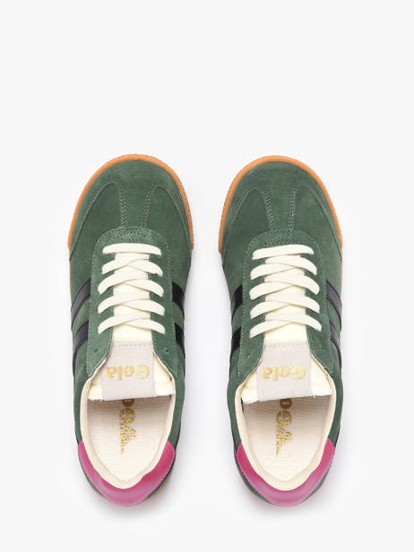 Sneakers Elan In Leather Gola Green women CLB538 other view 3