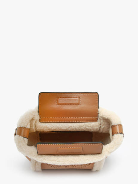 Leather Shearling K Circle Crossbody Bag Karl lagerfeld Brown k circle A4W30068 other view 2