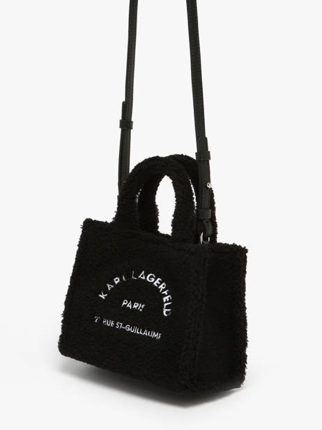 Rue St Guillaume Shearling Mini Tote Karl lagerfeld Black rsg A4W50016 other view 1