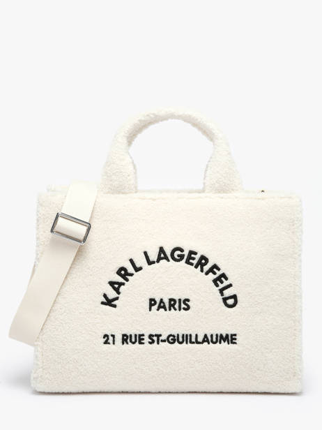 Rue St Guillaume Shearling Tote Bag Karl lagerfeld Beige rsg A4W50013