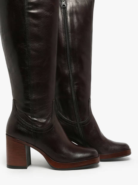 Heeled Boots In Leather Mjus Brown women P96331 other view 3