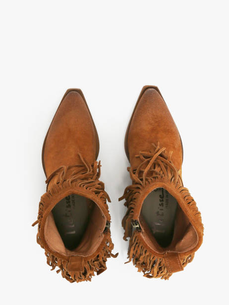 Santiags En Cuir Metisse Marron women XD2125 vue secondaire 3