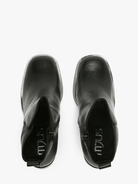 Bottines à Talon En Cuir Mjus Noir women P96212 vue secondaire 4