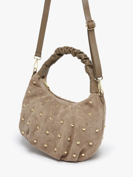 Sac Porté épaule Velvet Studs Milano Beige velvet studs VS25094 vue secondaire 1