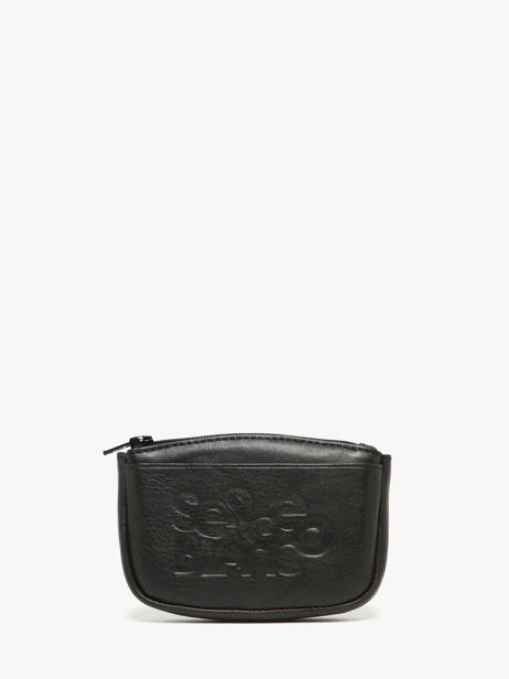 Coin Purse Leather Serge blanco Black baltimore BAL21071