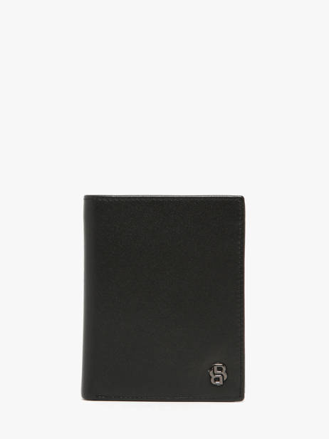 Wallet With Coin Purse Leather Hugo boss Black saffiano HLO526A