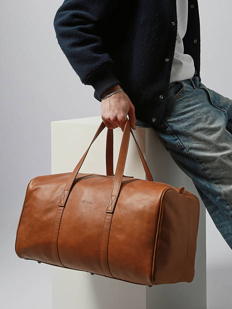 Travel Bag Vintage Paul marius Brown vintage CABINE other view 1