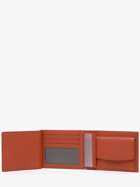 Wallet Leather Yves renard Orange foulonne 2307 other view 2