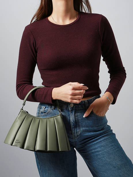 Shoulder Bag Lenglen Leather Lacoste Green lenglen NU5011DP other view 1