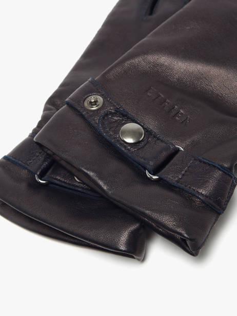 Men's Leather Gloves Etrier Blue accessoires EGLO603G other view 1