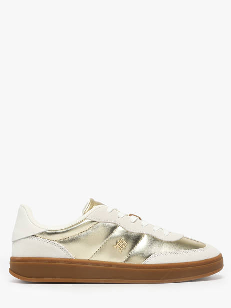 Sneakers In Leather Tommy hilfiger Gold women 90260HT