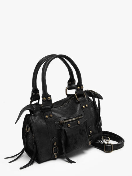 Satchel Spazzolato Leather Milano Black spazzolato SP24093 other view 2