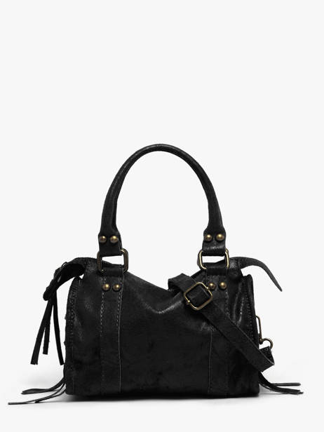 Satchel Spazzolato Leather Milano Black spazzolato SP24093 other view 4