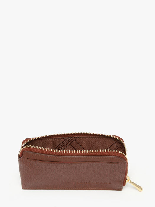 Longchamp Le foulonné Bill case / card case Brown