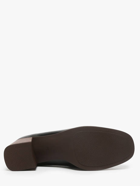 Moccasins Cristel In Leather Dorking Black women D9334 other view 4