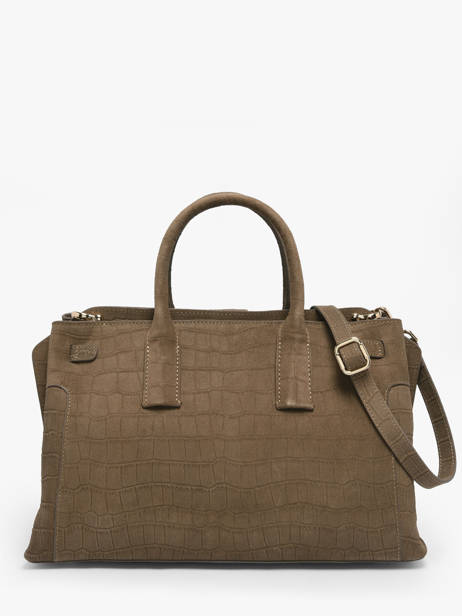 Satchel M Equestre Croco Leather Etrier Beige equestre croco EEQC142M other view 3