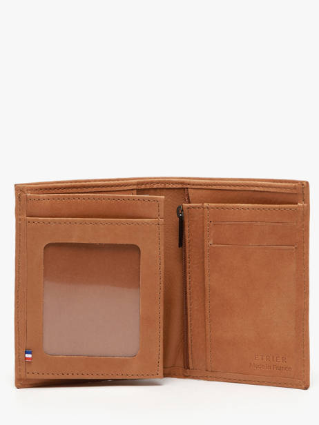 Wallet With Card Holder Leather Etrier Brown oil EOIL5016 other view 1