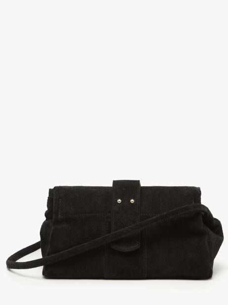 Shoulder Bag M Agnes Suede Leather Etrier Black agnes EAGV205M other view 7