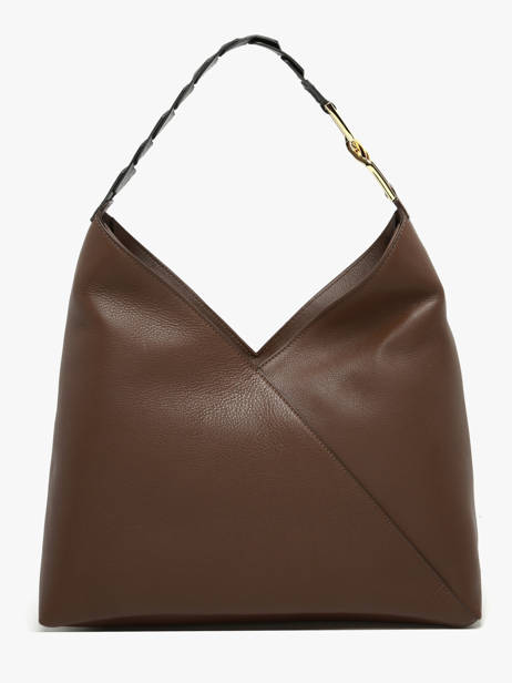 Shoulder Bag Pagode Leather Lancel Brown pagode A12510 other view 4