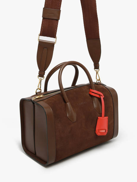 Medium Suede Leather Bcbg Bowling Bag Lancel Brown bcbg A13693 other view 1