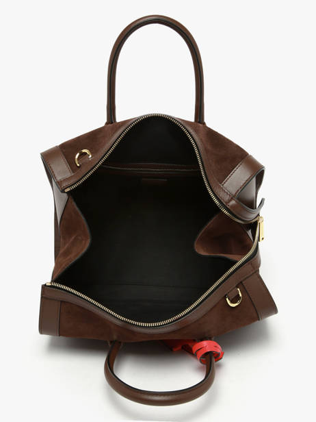 Medium Suede Leather Bcbg Bowling Bag Lancel Brown bcbg A13693 other view 2