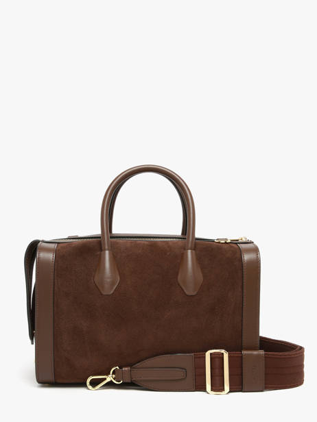 Medium Suede Leather Bcbg Bowling Bag Lancel Brown bcbg A13693 other view 3