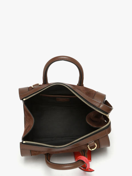 Suede Leather Mini Bcbg Bowling Bag Lancel Brown bcbg A13692 other view 2