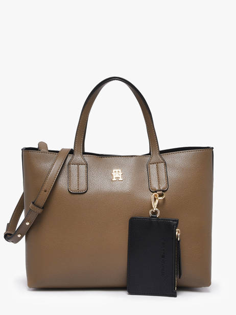 Sac Porté épaule Th Icon Polyester Tommy hilfiger Marron th icon AW18233