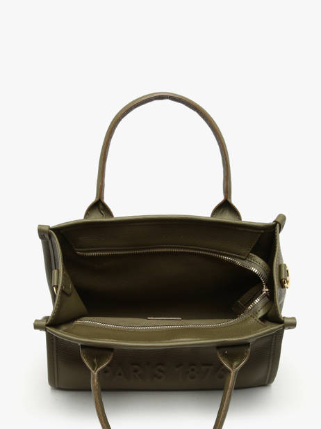 Small Leather Jour Tote Bag Lancel Green jour A12995 other view 2