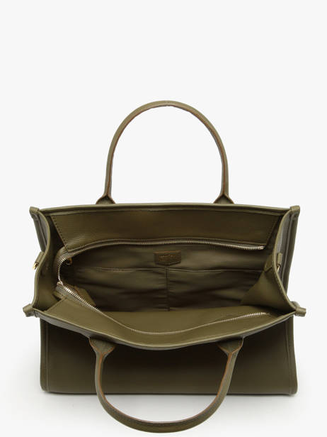 Medium Leather Jour Tote Bag Lancel Green jour A12996 other view 2