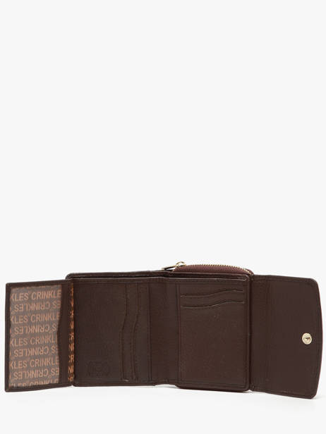 Leather Caviar Wallet Crinkles Brown caviar 14201 other view 2