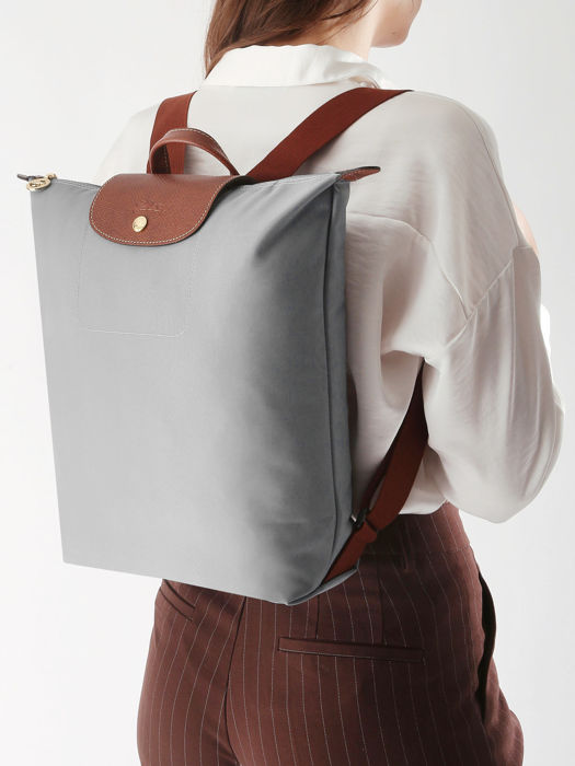 Longchamp Le pliage original Sac à dos Gris