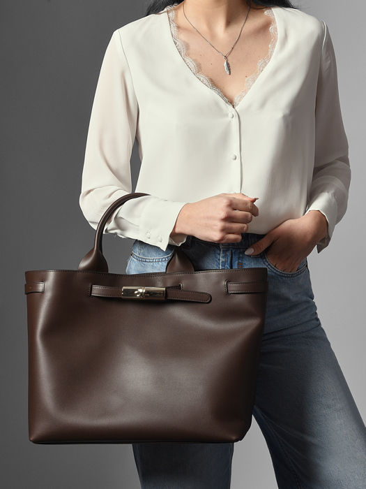 Longchamp Le smart Sacs porté main Marron
