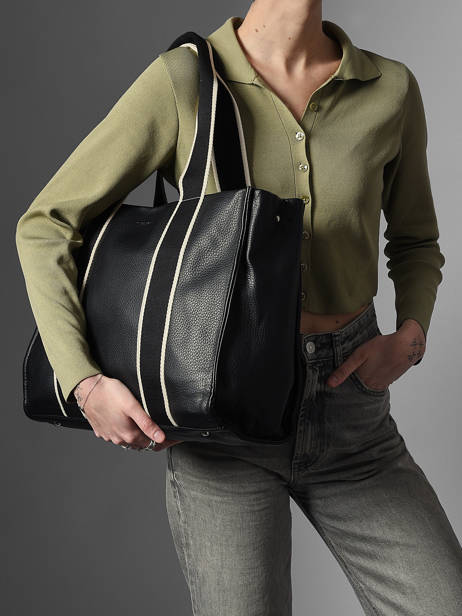 Sac Porté épaule A4 Miniprix Noir wt new grained F6946 vue secondaire 1