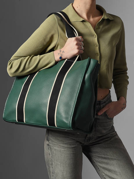 A4 Size Shoulder Bag New Grain Miniprix Green wt new grained F6946 other view 1