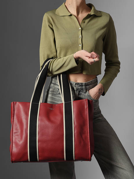 A4 Size Shoulder Bag New Grain Miniprix Red wt new grained F6946 other view 1