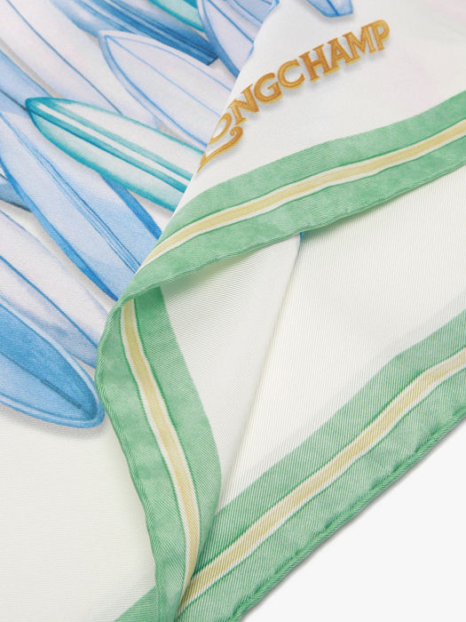 Longchamp Soie gots Scarf White