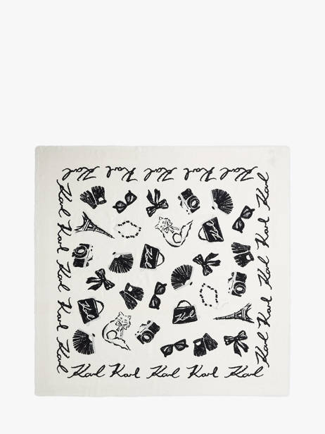 Monogram Scarf 120x120 Cm Karl lagerfeld White k monogram B1W33086