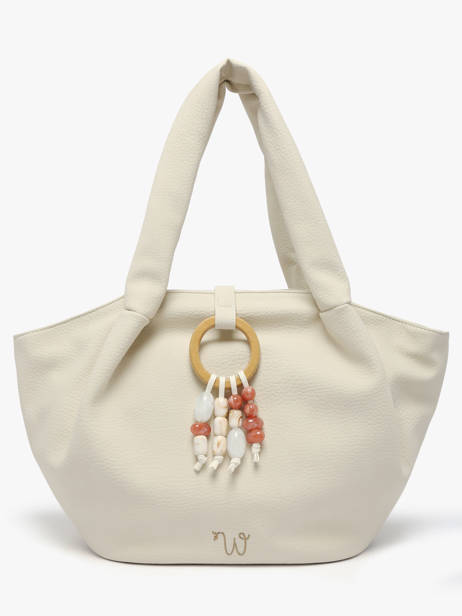 Shoulder Bag Woomen Beige camomille pearl WCAE07