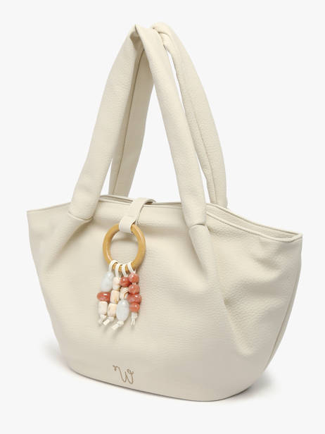 Shoulder Bag Woomen Beige camomille pearl WCAE07 other view 2