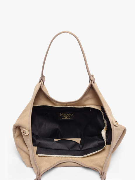 Sac Porté épaule Velvet Caviar Cuir Milano Beige velvet caviar VC241110 vue secondaire 3