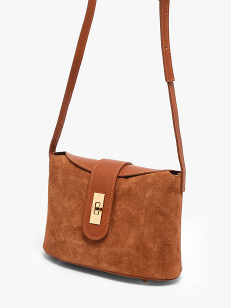 Shoulder Bag Velvet Caviar Leather Milano Brown velvet caviar VC25115 other view 2