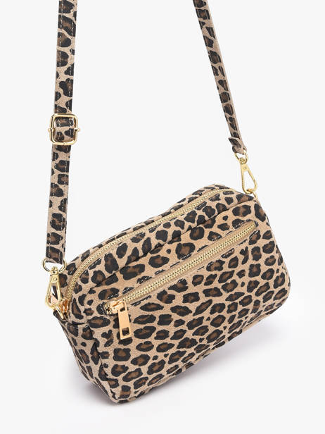 Shoulder Bag Velvet Leopardo Leather Milano Multicolor velvet leopardo VL25115 other view 2
