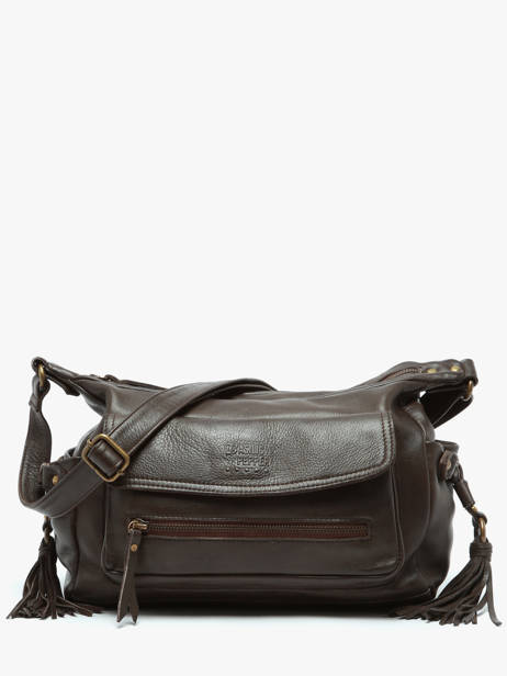 Shoulder Bag Cow Leather Basilic pepper Brown cow BCOW86