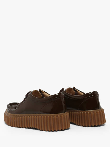 Platform Derby Shoes In Leather Clarks Brown women 26186667 other view 2