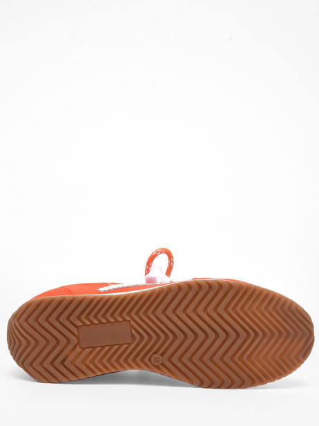 Sneakers June In Leather Semerdjian Orange women JUNED479 other view 4