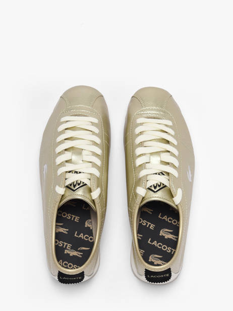 Sneakers In Leather Lacoste Gold women 1SFA0137 other view 3